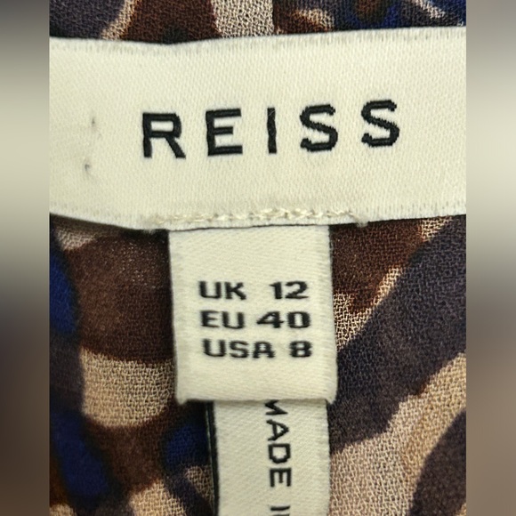 REISS ‘Tora’ Animal Print Necktie Blouse - Picture 11 of 15